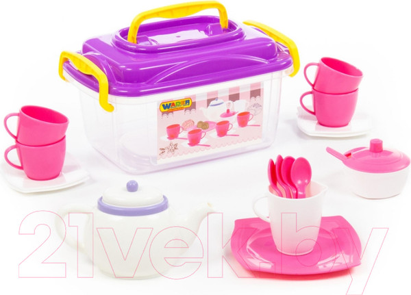 Изображение товара Набор игрушечной посуды Полесье Алиса на 4 персоны / 58980 (19эл)