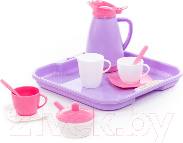 Изображение товара Набор игрушечной посуды Полесье Алиса на 2 персоны Pretty Pink / 40589