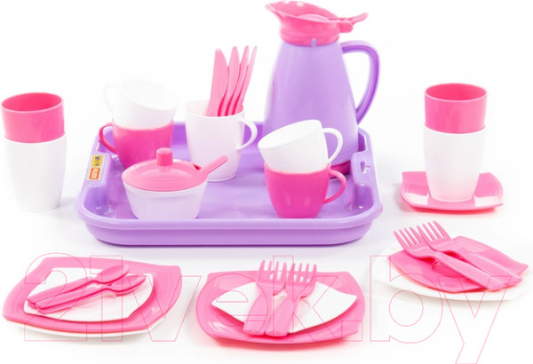 Изображение товара Набор игрушечной посуды Полесье Алиса на 4 персоны Pretty Pink / 40657