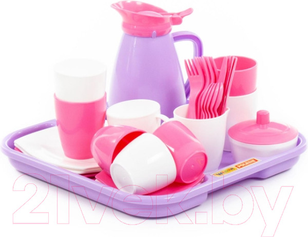 Изображение товара Набор игрушечной посуды Полесье Алиса на 4 персоны Pretty Pink / 40657