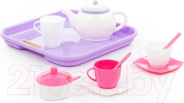 Изображение товара Набор игрушечной посуды Полесье Алиса на 2 персоны / 58959 (13эл)