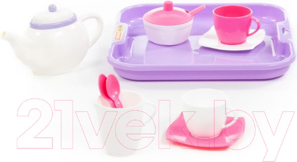 Изображение товара Набор игрушечной посуды Полесье Алиса на 2 персоны / 58959 (13эл)