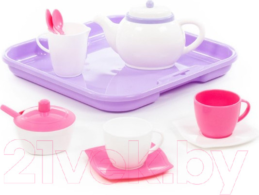 Изображение товара Набор игрушечной посуды Полесье Алиса на 2 персоны / 58959 (13эл)
