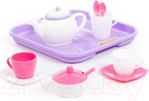 Изображение товара Набор игрушечной посуды Полесье Алиса на 2 персоны / 58959 (13эл)