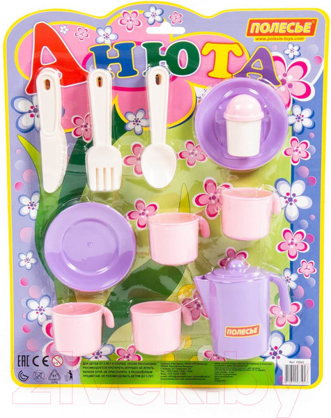 Изображение товара Набор игрушечной посуды Полесье Анюта на 4 персоны / 35943