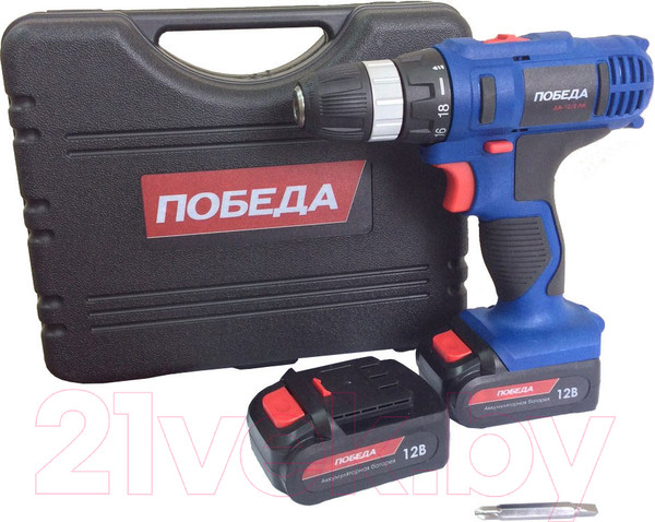 Изображение товара Аккумуляторная дрель-шуруповерт Победа ДА-12/2 Ли
