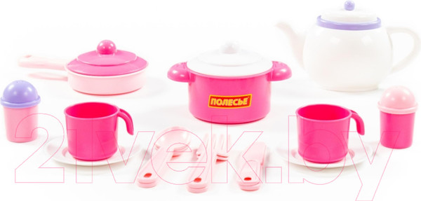 Изображение товара Набор игрушечной посуды Полесье Настенька на 2 персоны / 58997 (18эл)