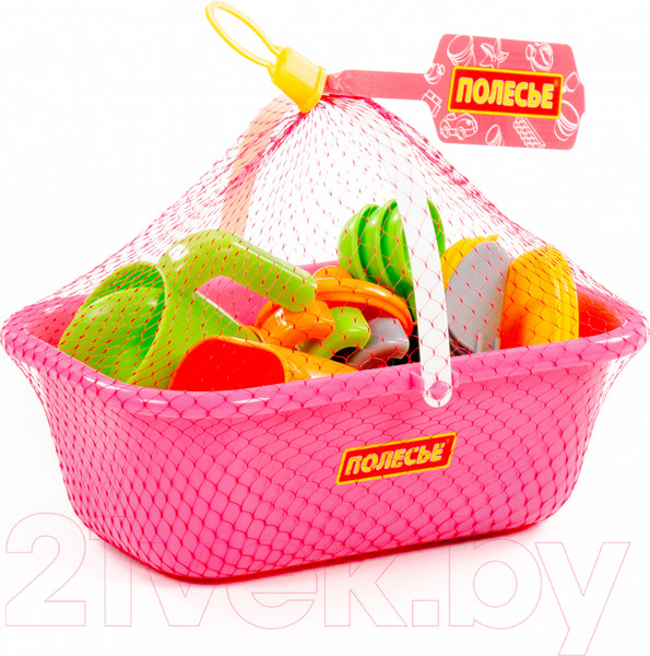 Изображение товара Набор игрушечной посуды Полесье TOP Сhef с корзинкой на 3 персоны / 42637