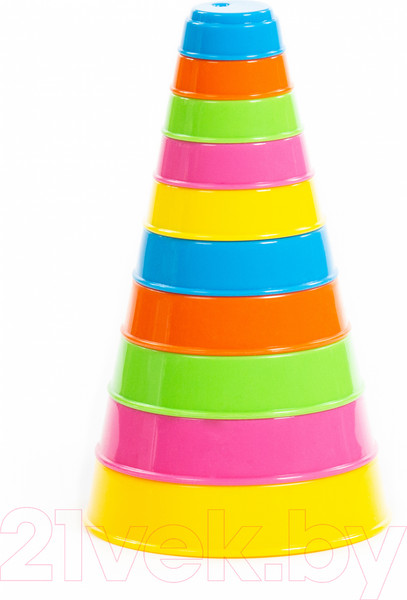 Изображение товара Развивающая игрушка Полесье Занимательная пирамидка / 35042 (10эл)