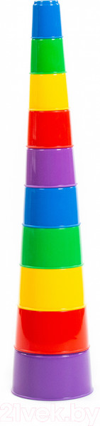 Изображение товара Развивающая игрушка Полесье Занимательная пирамидка №2 / 35110 (10эл, в сеточке)