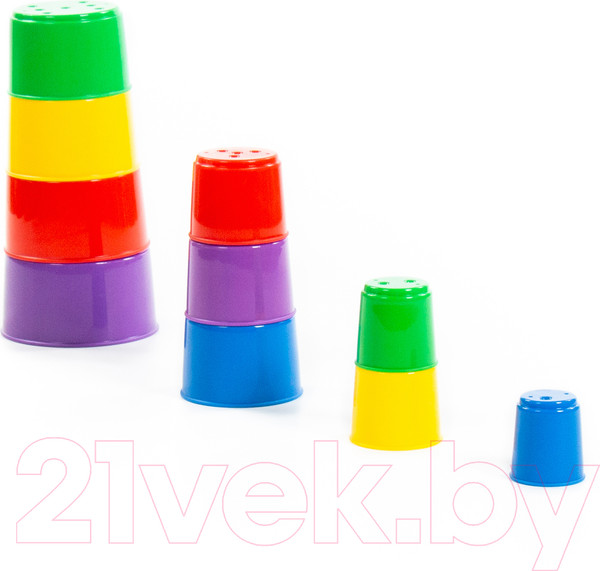 Изображение товара Развивающая игрушка Полесье Занимательная пирамидка №2 / 35110 (10эл, в сеточке)