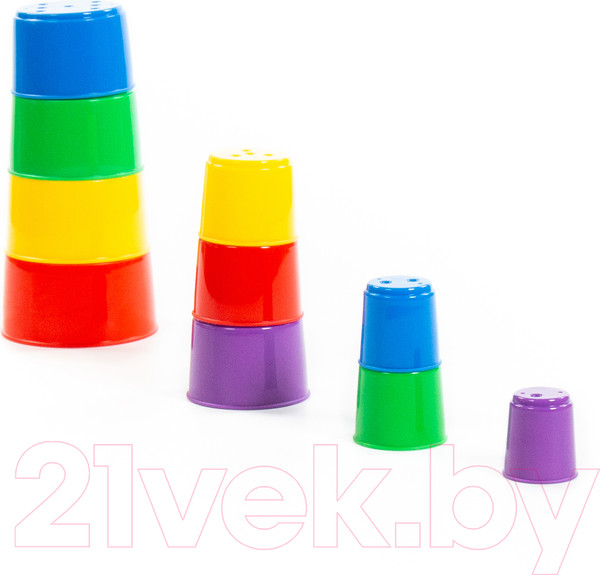 Изображение товара Развивающая игрушка Полесье Занимательная пирамидка №2 / 35110 (10эл, в сеточке)