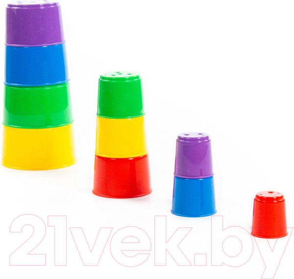 Изображение товара Развивающая игрушка Полесье Занимательная пирамидка №2 / 35110 (10эл, в сеточке)