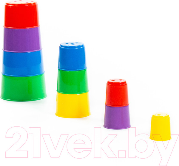 Изображение товара Развивающая игрушка Полесье Занимательная пирамидка №2 / 35110 (10эл, в сеточке)