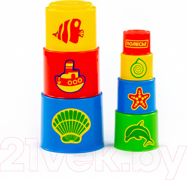 Изображение товара Развивающая игрушка Полесье Занимательная пирамидка №3 / 52353 (7эл)