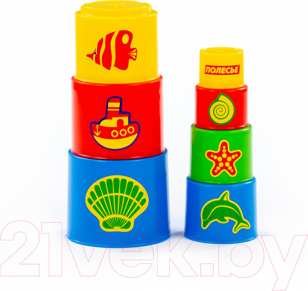 Изображение товара Развивающая игрушка Полесье Занимательная пирамидка №3 / 52353 (7эл)