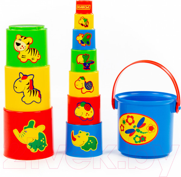 Изображение товара Развивающая игрушка Полесье Занимательная пирамидка №3 / 52599 (11эл)