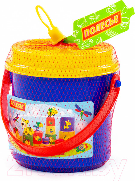 Изображение товара Развивающий игровой набор Полесье Занимательная пирамидка №3 / 52605 (16эл)