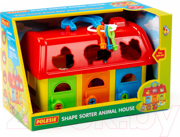 Изображение товара Сортер Полесье Домик для зверей / 9173 (в коробке)