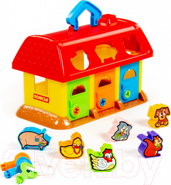 Изображение товара Сортер Полесье Домик для зверей / 9173 (в коробке)