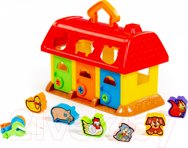 Изображение товара Сортер Полесье Домик для зверей / 9173 (в коробке)