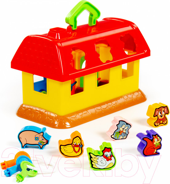 Изображение товара Сортер Полесье Домик для зверей / 9173 (в коробке)