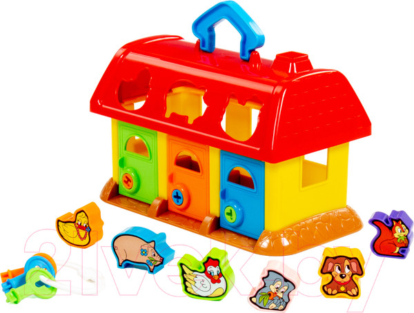 Изображение товара Сортер Полесье Домик для зверей / 9173 (в коробке)