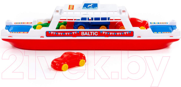 Изображение товара Набор игрушечной техники Полесье Паром Балтик и Автомобили Мини / 56689