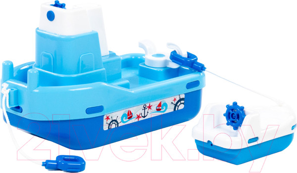 Изображение товара Катер игрушечный Полесье Буксир Лагуна №402 с корабликом №4 / 41227