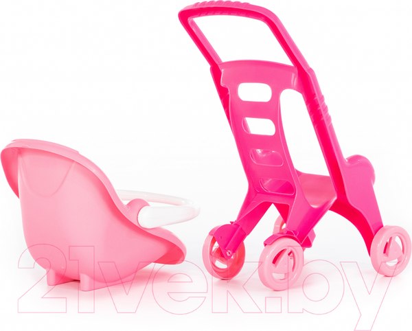Изображение товара Коляска для куклы Полесье Pink Line 2x1 / 44525
