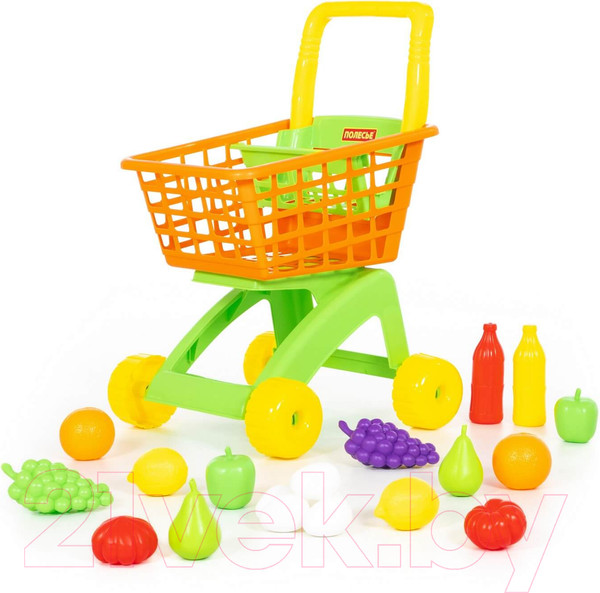 Изображение товара Тележка игрушечная Полесье №6 с набором продуктов / 61904