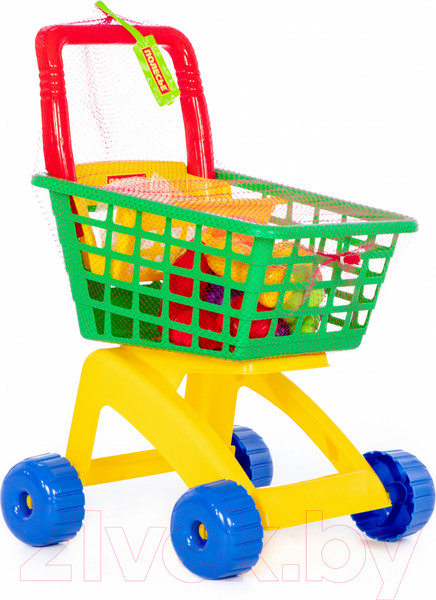 Изображение товара Тележка игрушечная Полесье №6 с набором продуктов / 61904