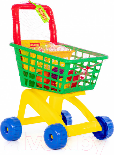 Изображение товара Тележка игрушечная Полесье №8 с набором продуктов / 61928