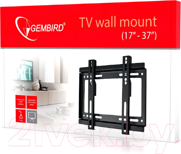 Изображение товара Кронштейн для телевизора Gembird WM-37F-01