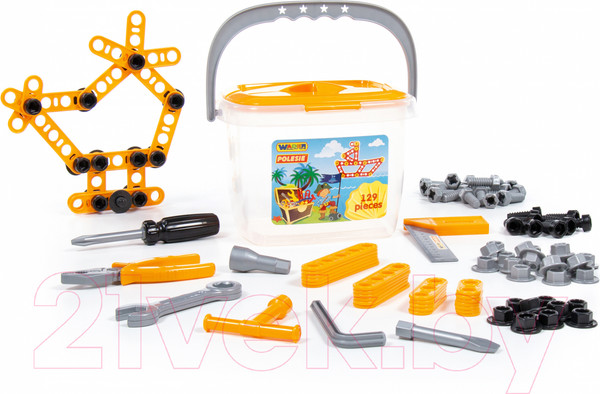 Изображение товара Набор инструментов игрушечный Полесье №2 / 47168 (129эл)