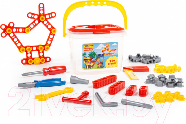 Изображение товара Набор инструментов игрушечный Полесье №2 / 47168 (129эл)