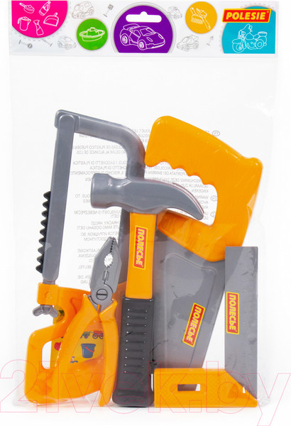 Изображение товара Набор инструментов игрушечный Полесье №11 / 53763 (5эл)