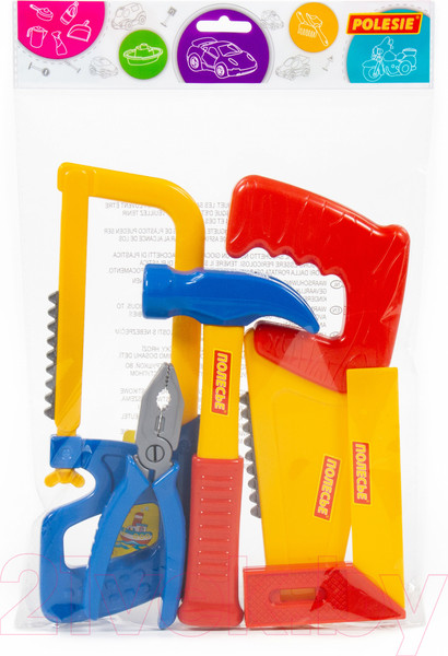 Изображение товара Набор инструментов игрушечный Полесье №11 / 53763 (5эл)