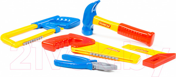 Изображение товара Набор инструментов игрушечный Полесье №11 / 53763 (5эл)