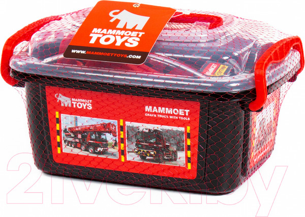 Изображение товара Набор инструментов игрушечный Полесье Mammoet с автомобилем-эвакуатором / 57136 (36эл)