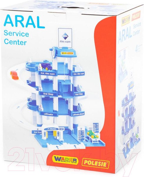 Изображение товара Паркинг игрушечный Полесье Aral 4-уровневый / 37879