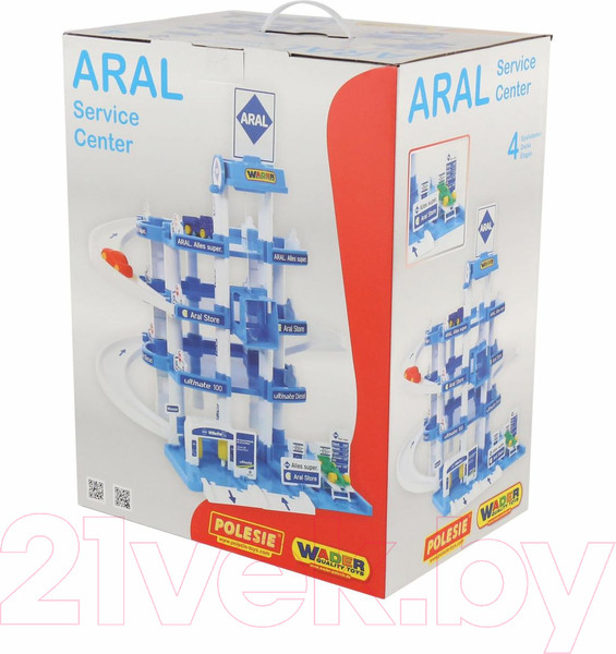 Изображение товара Паркинг игрушечный Полесье Aral 4-уровневый / 37879