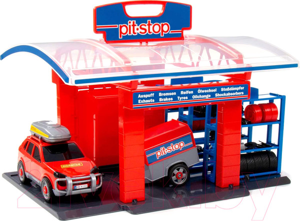 Изображение товара Автосервис игрушечный Полесье Тюнинг-центр Pit-Stop №1 / 53695