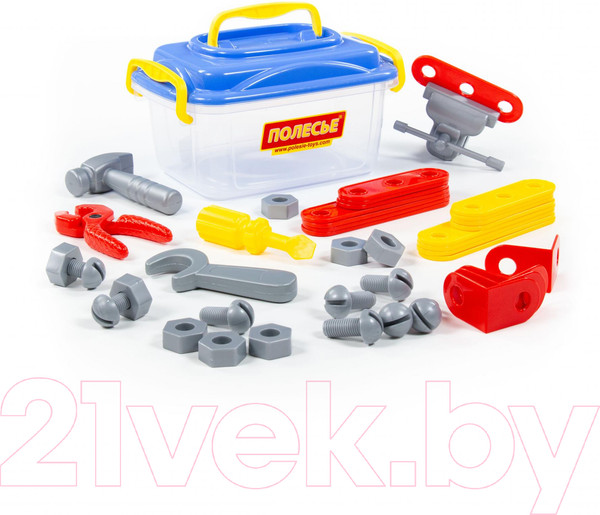 Изображение товара Набор инструментов игрушечный Полесье Механик / 56610 (41эл, в контейнере)