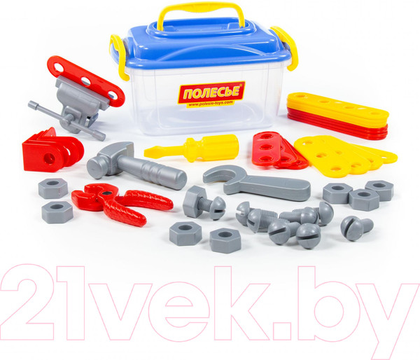 Изображение товара Набор инструментов игрушечный Полесье Механик / 56610 (41эл, в контейнере)