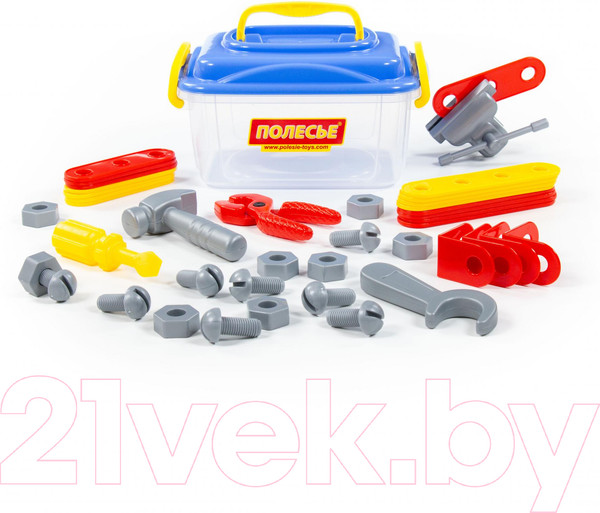 Изображение товара Набор инструментов игрушечный Полесье Механик / 56610 (41эл, в контейнере)