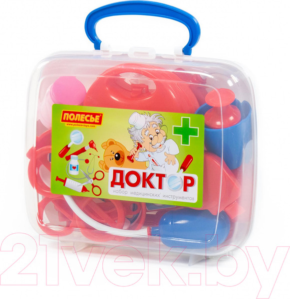 Изображение товара Набор доктора детский Полесье Доктор №3 / 56559 (в чемоданчике)