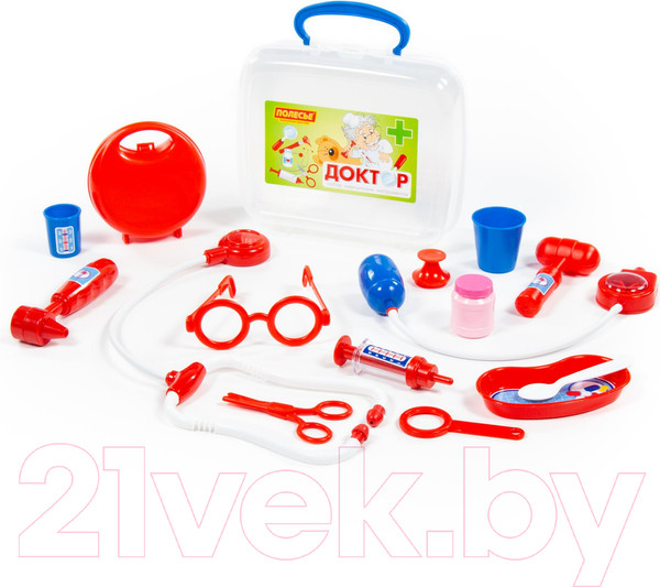 Изображение товара Набор доктора детский Полесье Доктор №3 / 56559 (в чемоданчике)