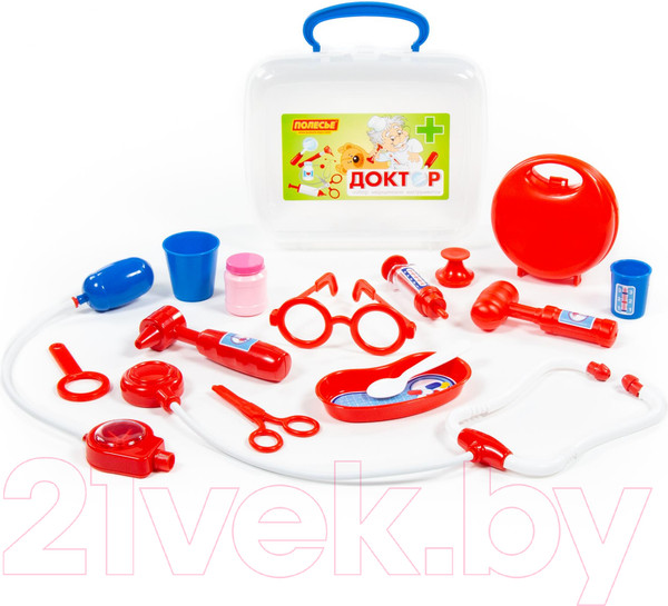 Изображение товара Набор доктора детский Полесье Доктор №3 / 56559 (в чемоданчике)