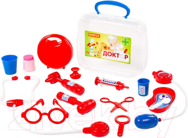 Изображение товара Набор доктора детский Полесье Доктор №3 / 56559 (в чемоданчике)